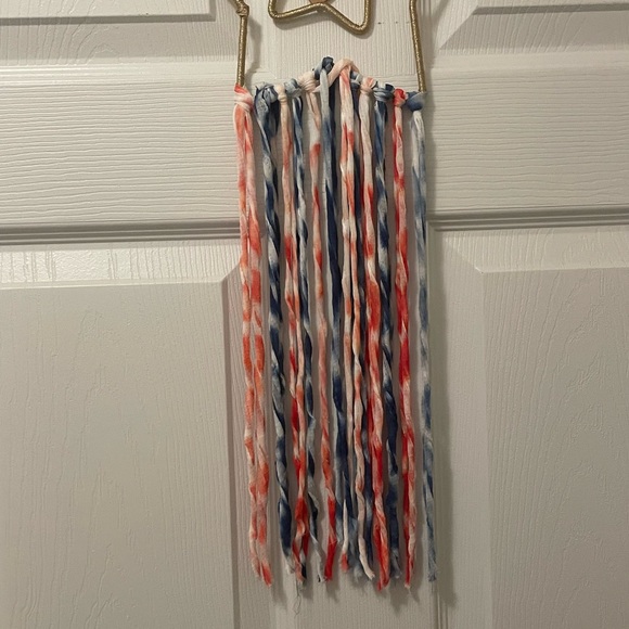 Ushvi Metallic Gold 8” Double Star Handwoven Fringed Americana Wall Decor NWT - Picture 12 of 12